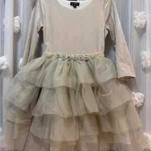 Zunie Cream Formal Kids Dress